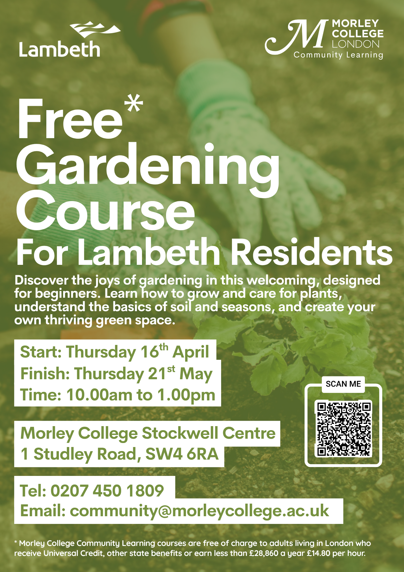 Flyer details course information which is written below