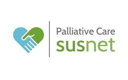 PallCareSusNet logo blue and green hand